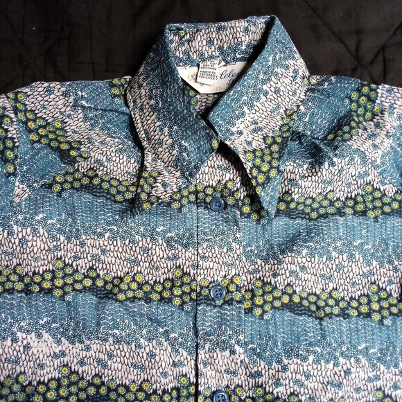 Jan Celeste Tops - Vintage Jan Celeste Floral Psychedelic Polyester Button Shirt